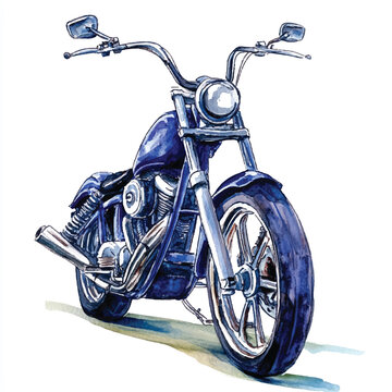 recommend clip art: Chopper watercolor clipart illustration isolated