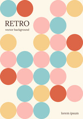 Retro 70s geometric poster vector illustration