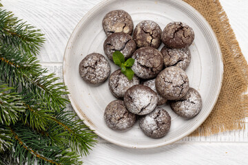 A festive assortment of Christmas cookies arranged on a plate
