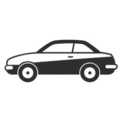 Car isolated on white silhouettes vector  line art illustration
