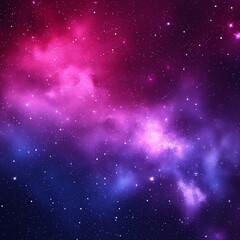 Obraz premium Vivid Space Galaxy, Nebula Clouds Blue And Purple Cosmos Deep Outer Space Background Wallpaper