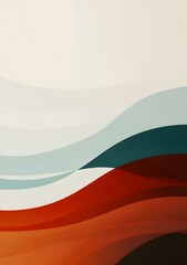 Abstract Background With Curved Lines and Gradient Colors