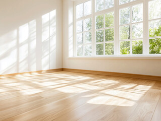 Spacious living room in contemporary apartment 