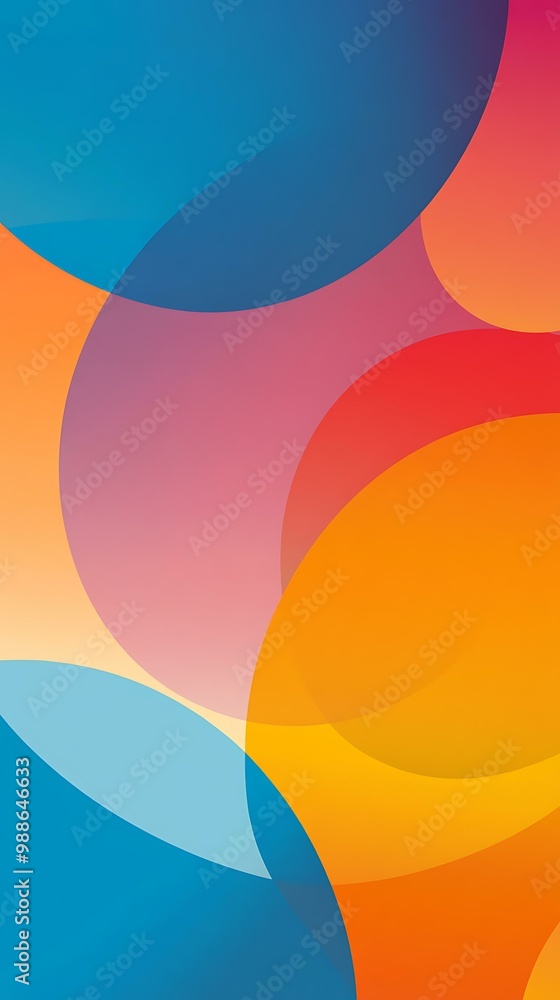 Poster abstract geometric background with colorful circles