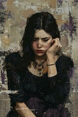 Fototapeta premium portrait of a sad girl