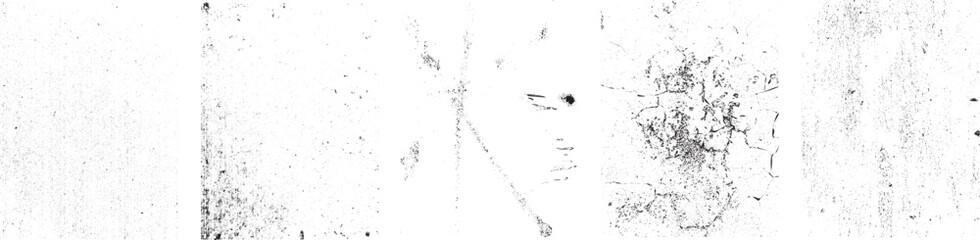 Grunge textures set. Collection of vector overlay, distress, textures .Simply Place texture over any Object to Create grunge,splattered ,dirty effect .Various distressed texture for your design. 