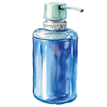 recommend clip art: Dispenser watercolor clipart illustration isolated