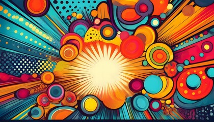 Obraz premium abstract background with a comic model