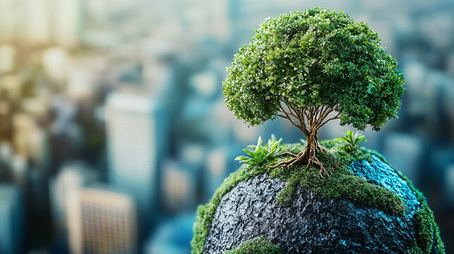 ESG consulting firm using nature-inspired sustainable materials. Concept: Sustainability Consulting, Eco-Friendly Materials, ESG Practices, Nature-Inspired Solutions