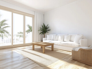 Fototapeta premium Stylish interior design of living room