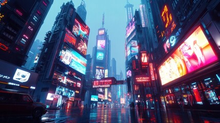 Obraz premium Dazzling Lights of Times Square in the Big Apple