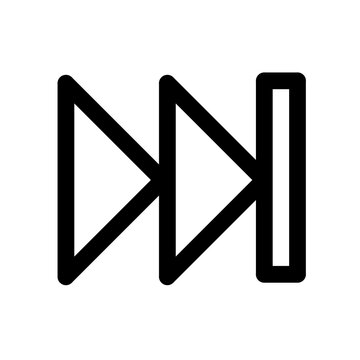 recommend clip art: Fast forward icon in black and outline style 
                    