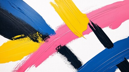 Vibrant Abstract Art with Bold Color Strokes