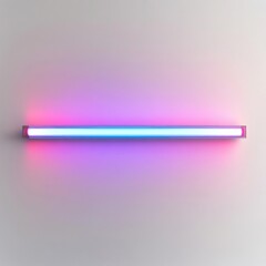 Neon light strip with vibrant colors on a minimal backdrop.
