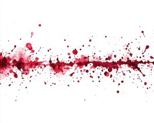 Fototapeta premium Red watercolor splashes white background, ideal artistic designs.
