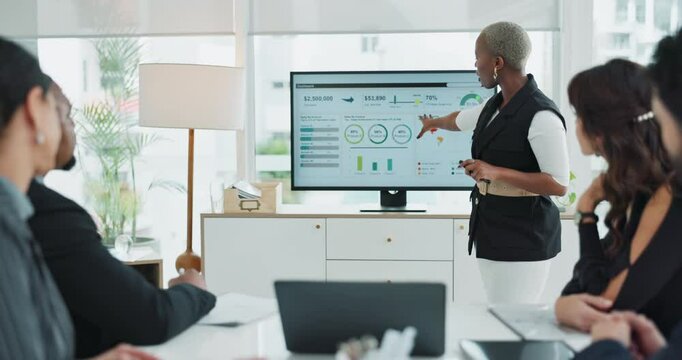 Group of people, business meeting and collaboration in office with project, data analysis in tech company. Team, discussion and development for workshop, analytics and presentation for brainstorming - Powered by Adobe