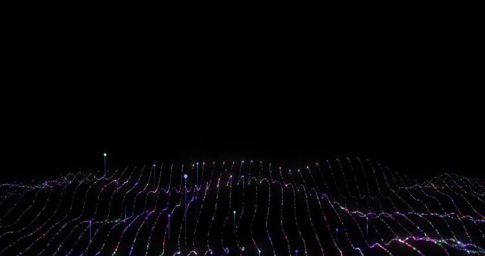 Abstract dot point connect with gradient line and aesthetic Intricate wave line design , internationalization social network or business big data connection technology concept 