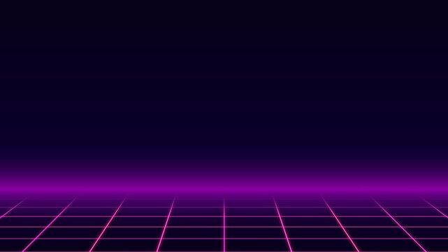neon grid animation background video with glowing net cyberpunk style 