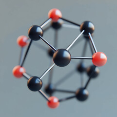 Obraz premium 3D Nodes Icon: Linked Digital Connections Illustration Logo