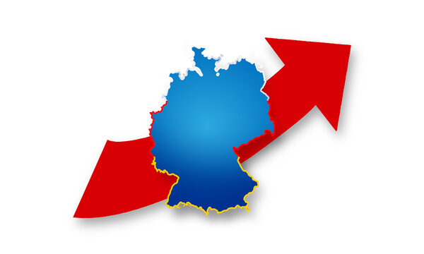 map of Germany outline simplified as the style of the AFD in german language: Alternative f&uuml;r Deutschland, as the politicial presidential elections of Germany named in german Bundestagswahl 