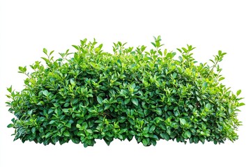 Obraz premium Tropical plant fence bush green shrub tree isolated on white background with clipping path