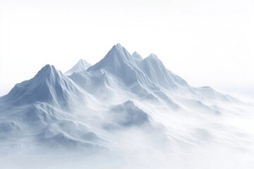 Obraz premium Serene snowy mountain landscape