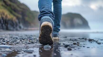 Journey Along Coastal Cliffs: A Walk Through Reflection