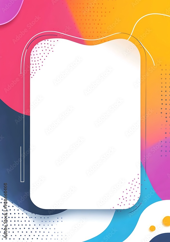 Poster abstract geometric shapes background with copy space