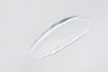 Transparent gel on a white background.