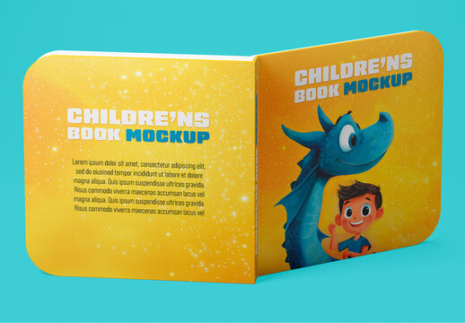 Cover and Uncover Children Book Mockup