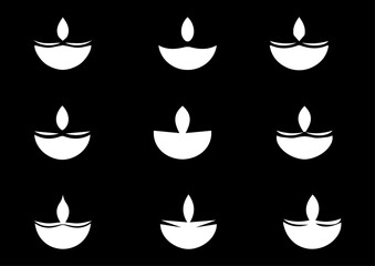 Set of Diyas for Diwali, Eid, and Christmas Other Religious Festival