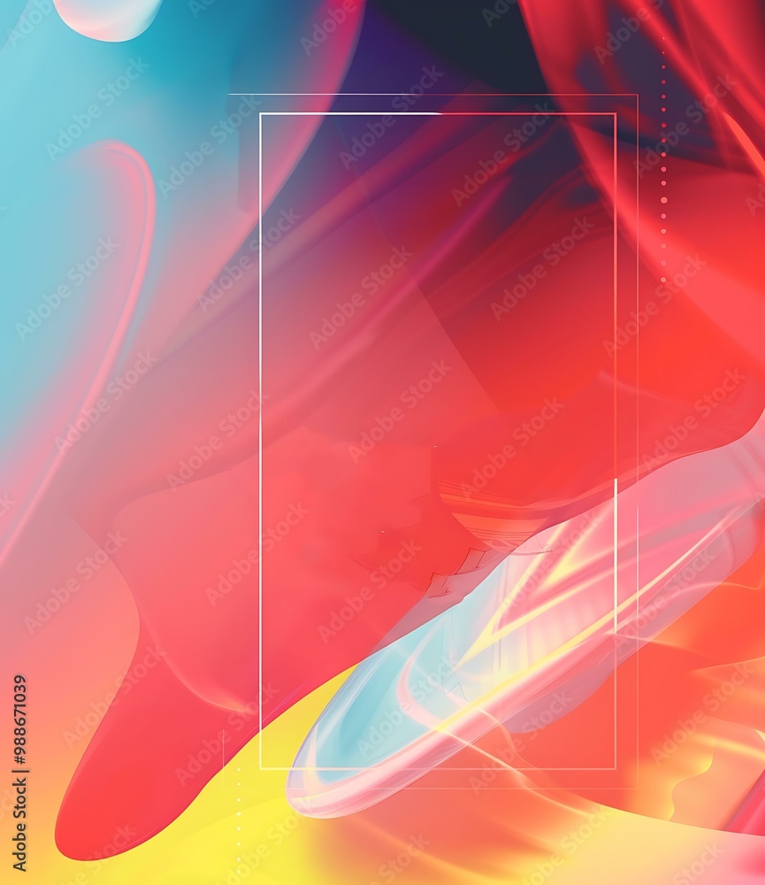 Poster abstract colorful background with fluid shapes