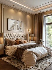 Fototapeta premium European-style bedroom