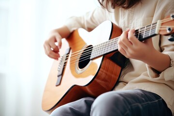 Fototapeta premium Guitar musician string acoustic guitar.