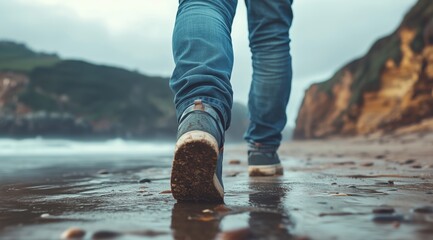 Journey Along Coastal Cliffs: A Walk Through Reflection