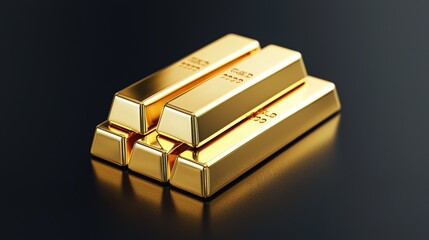 Stack of Shiny Gold Bars