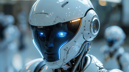 Fototapeta premium Futuristic robotics and artificial intellige 