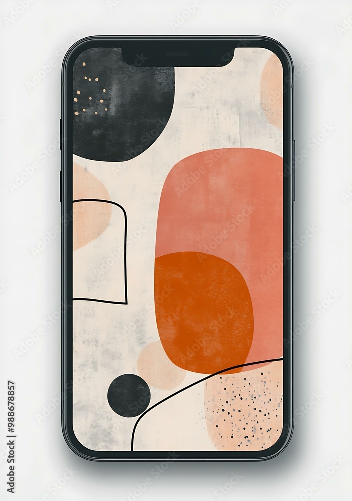Poster abstract art background with different shapes and colors