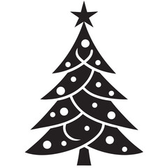 Obraz premium Christmas Tree Icons Vector Illustrations for Holiday Designs