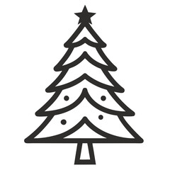 Fototapeta premium Christmas Tree Icons Vector Illustrations for Holiday Designs