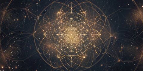 Serene Symmetry. Artistic sacred geometry wallpaper
