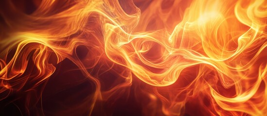swirling flames forming intricate shapes or patterns on a bright, dark background