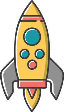recommend clip art: Rocket with porthole vector art