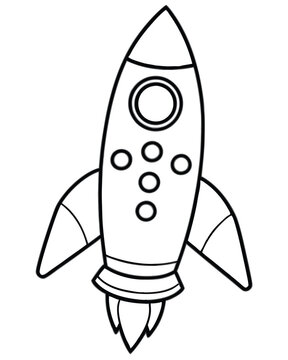 recommend clip art: Rocket with porthole vector silhouette