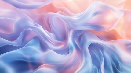 Obraz premium Ethereal Satin Waves of Pastel Perfection