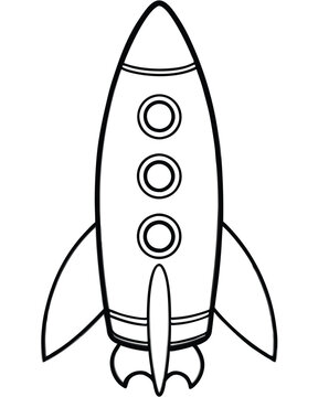 recommend clip art: Rocket with porthole vector silhouette