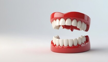 Obraz premium 3d Cartoon tooth smiling .A funny animated tooth shows a cool gesture on a multicolored background. 3d animation.teeth, dental, dentist, dentistry, mouth, smile, three-dimensional, 9456