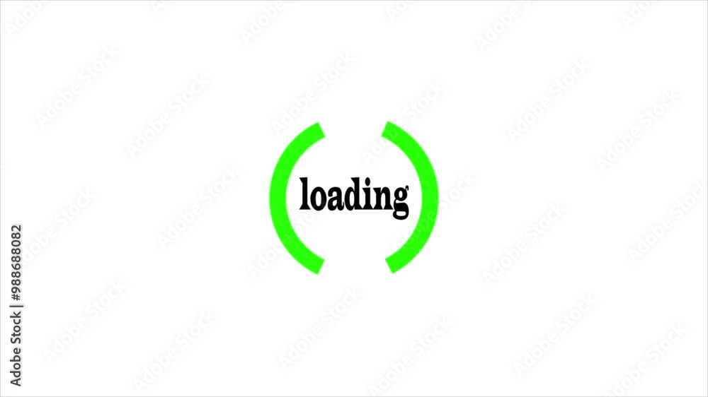 Poster loading circle animation video and white background.