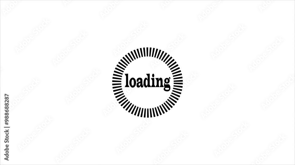 Poster loading circle animation video and white background.