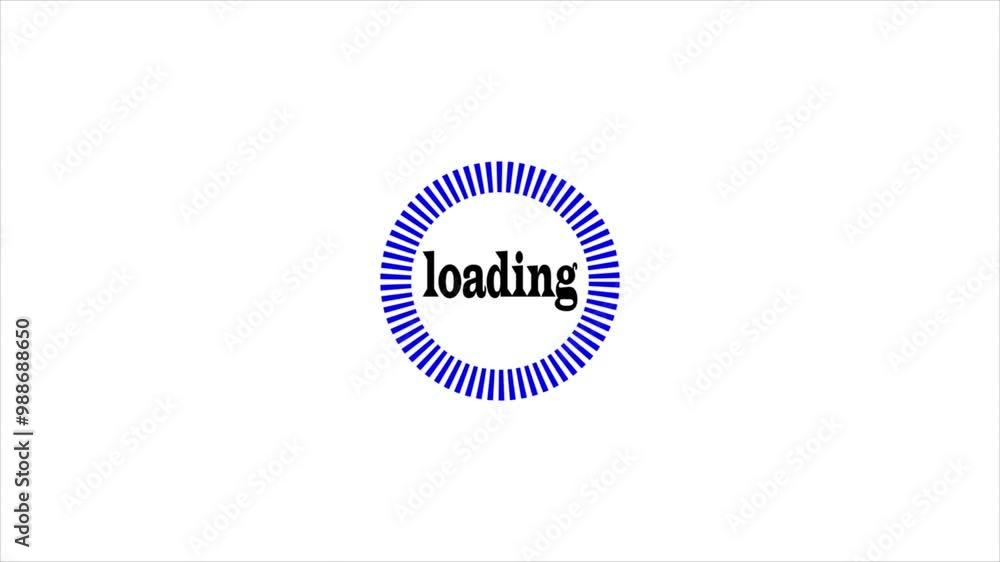 Poster loading circle animation video and white background.